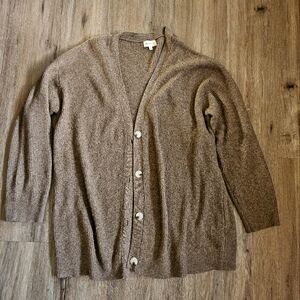 Oversized light brown cardigan by Thread & Supply size L